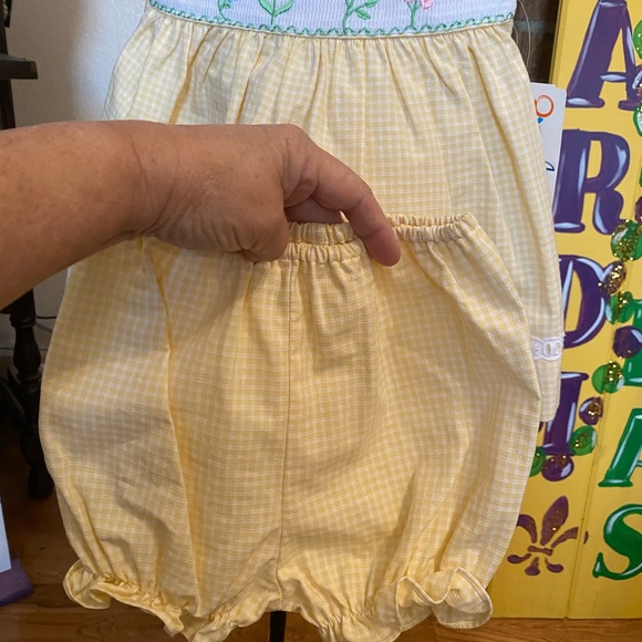 New with tags B T Kids 3 piece smocked Dress set size 6-9 months - Picture 5 of 13